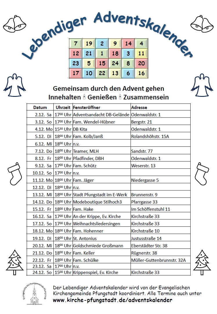 Lebendiger Adventskalender Lebendiger Adventskalender